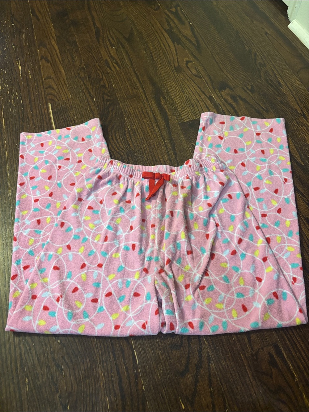 OshKosh B'gosh Pink Holiday Light-Print Pajama Bottoms